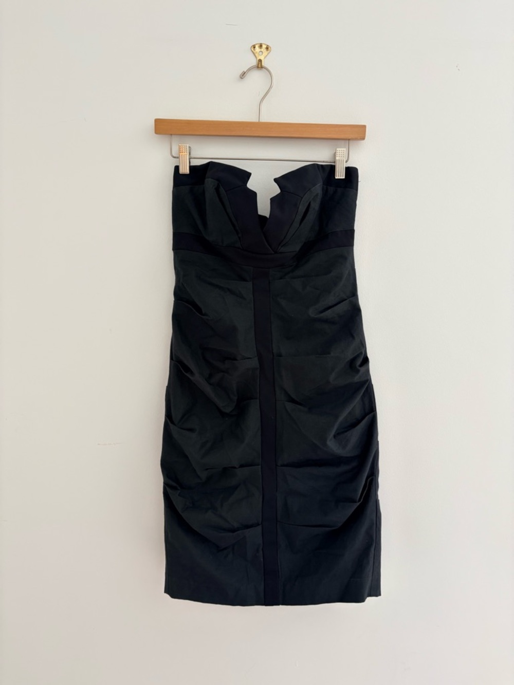Strapless Black Cocktail Dress with Sweetheart Neckline